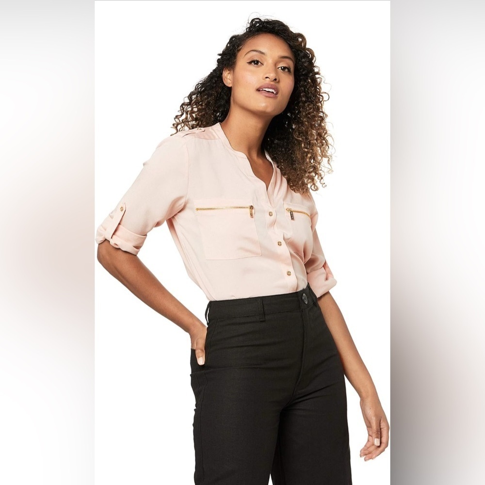 Calvin Klein Modern Essential Button Down Blouse